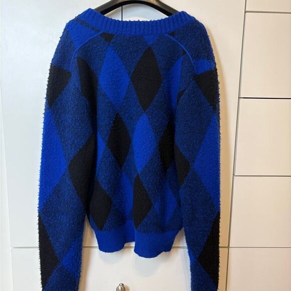Burberry argyle-check wool cardigan L - Picture 7 of 7